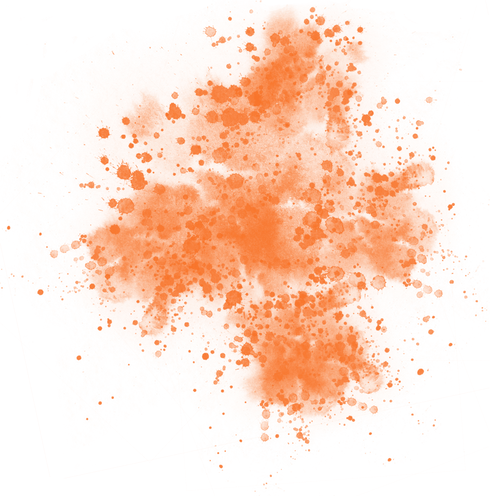 Watercolor Brushstroke Splatter Splash Orange